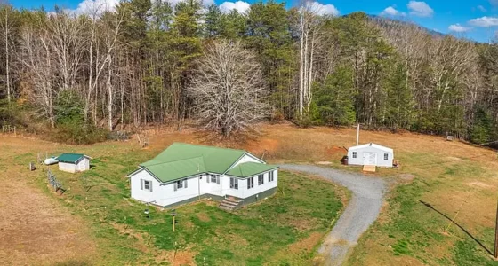 Fully updated North Carolina Farmhouses for Sale: Discover the beauty of these unrestricted mountain farms.