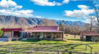 Tennessee Farmhouses for Sale, Tranquil Estate with Pond and Mountains Views