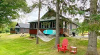 A year-round Maine lakefront cabin for sale at Niboban Camps in Rangeley plantation.
