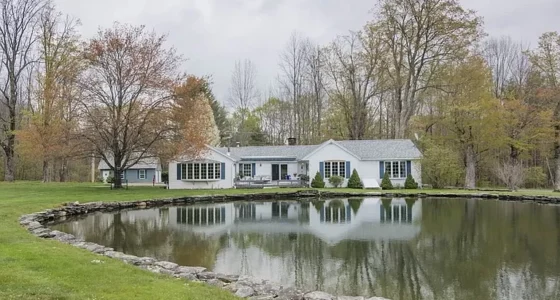 Picturesque Massachusetts farmhouse for sale. Explore this 53+-acre country farmland.