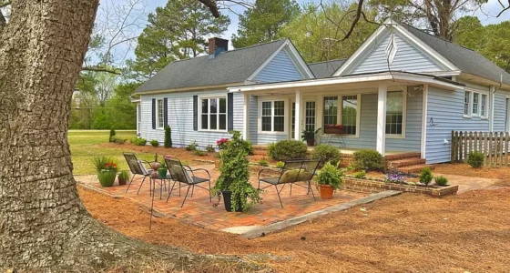 Charming North Carolina Home for Sale: Find Serenity in Your Renovated Home with Front and Side Porches