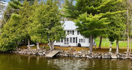 Charming Vermont lakefront cabin for sale: Your spacious summer cottage on Lake Carmi.