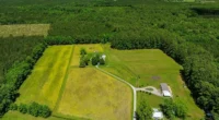 Affordable Virginia farmhouse for sale, 27+ acres of homestead paradise in Diggs..