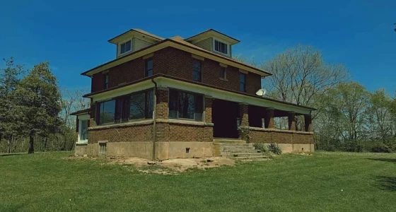 Historic West Virginia farmhouse for sale: A Classic American Foursquare on 30 Acres.