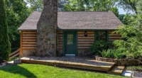 Affordable North Carolina Cabins for Sale, Home on Half Acre with Lush Landscaping.