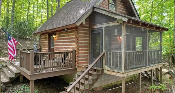 Georgia Log Cabins for Sale with No HOA-Stunning Cabin in the Woods.