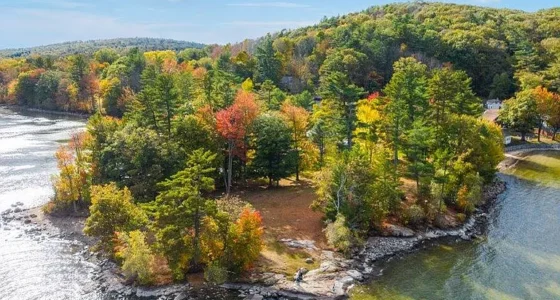 Serene Log Cabin in Maine—Maine Waterfront Property for Sale