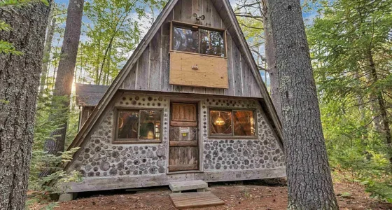 Secluded New Hampshire Cabins for Sale: A-Frame Cabin in Ossipee