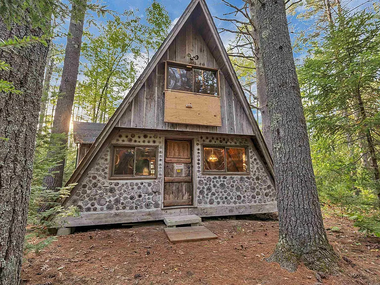 Secluded New Hampshire Cabins for Sale: A-Frame Cabin in Ossipee