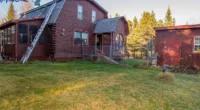 Maine Farms for Sale: Acreage Log Home on 55 Acres