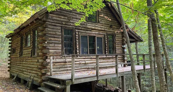 Vermont Cabins for Sale: Off-Grid Log Cabins on 24.6 Acres